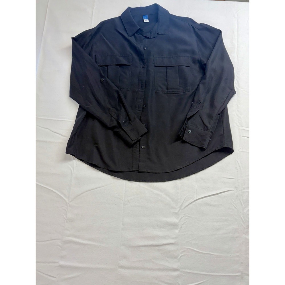 Women's Old Navy Black Long Sleeve Dress Shirt Size Small